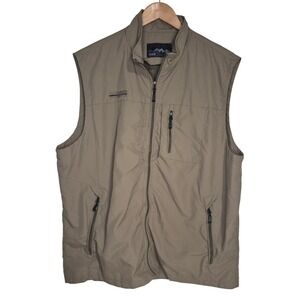European And American Style Industrial Military Brigade Tan Vest Men XXL Outdoor